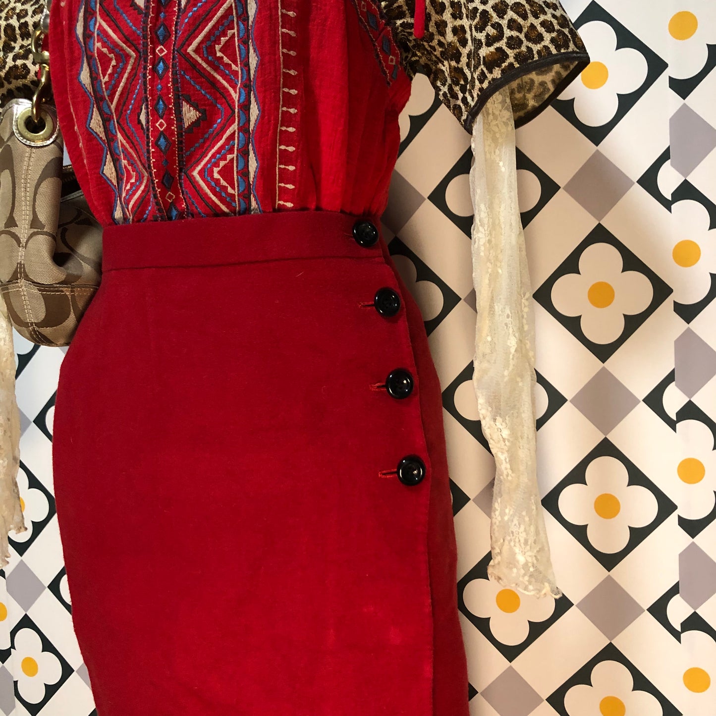 TRICOSA PARIS Tight Wool Skirt