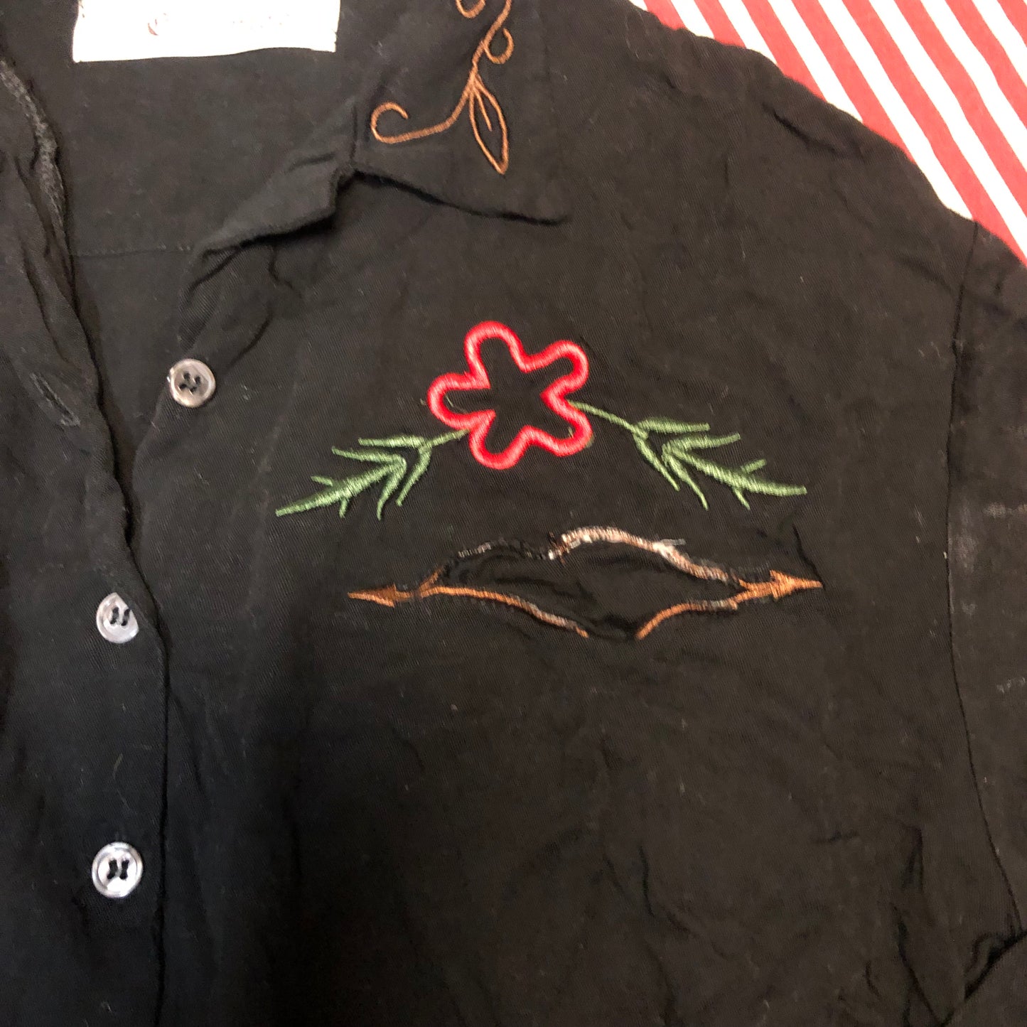 Clcamilo L/S 刺繍ボーリングシャツ