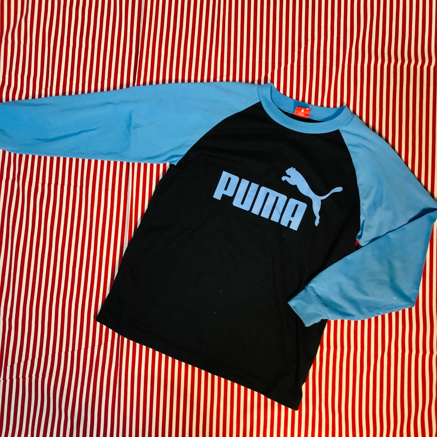 PUMA ロゴプリントラグランTシャツ