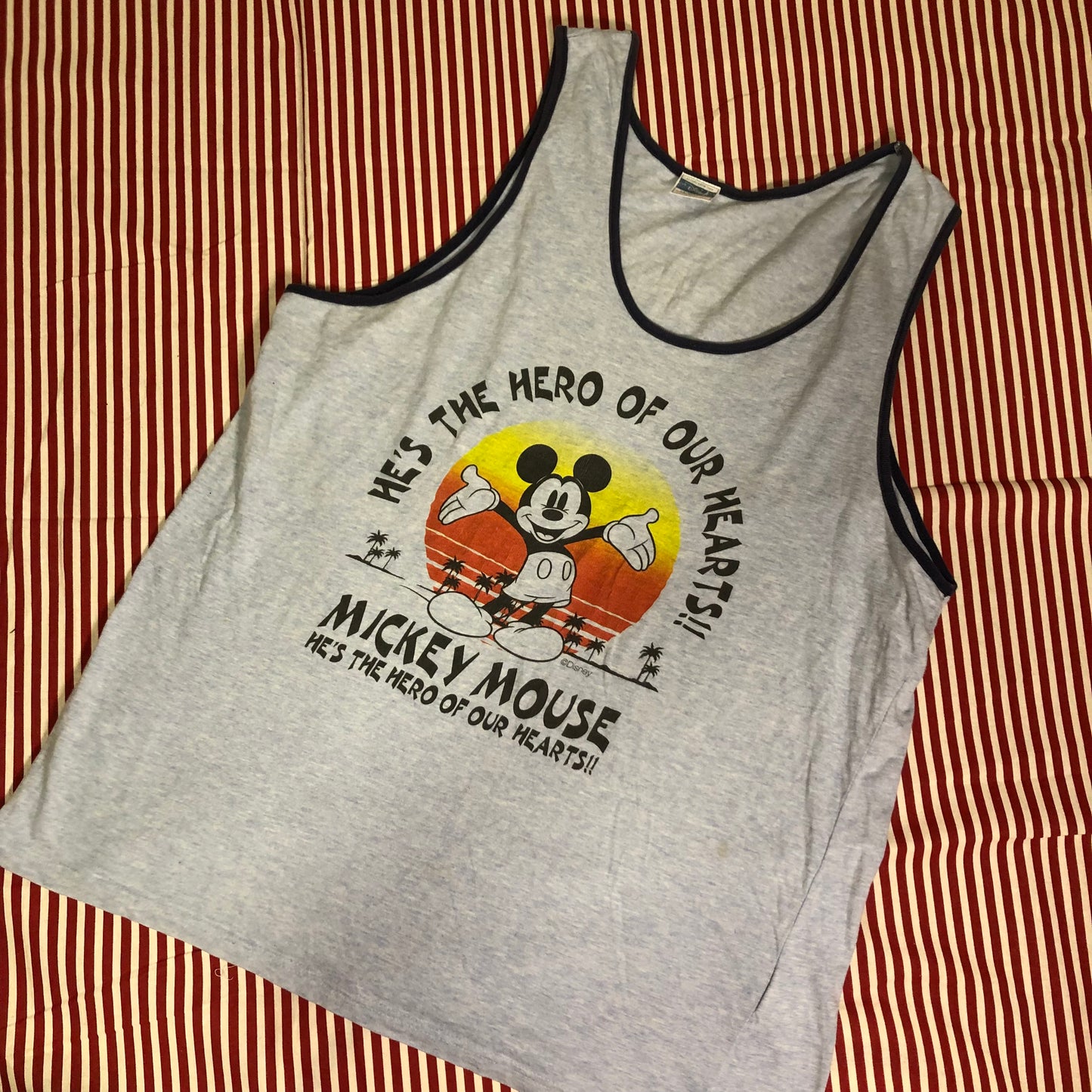 ディズニーミッキーリンガーノースリーブTシャツ